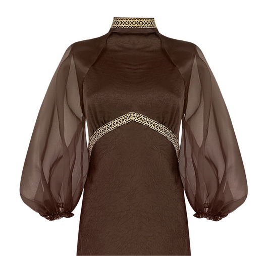 Mangas de organza MOCHA CHOCOLAT - Colección mocha mousse