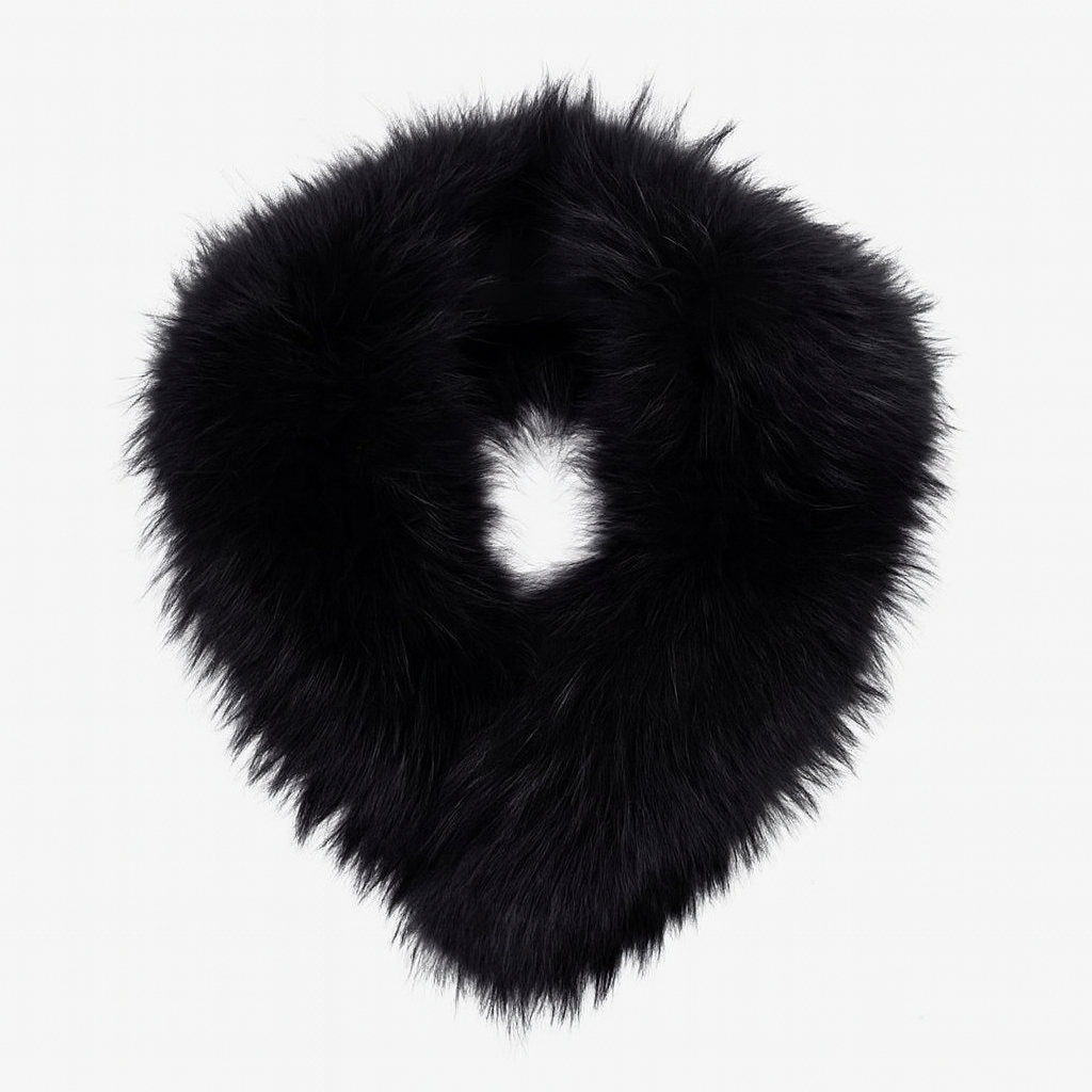 Estola de piel negro