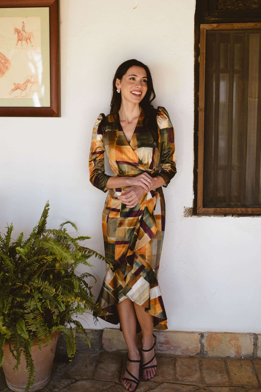 vestido estampado para invitada de boda