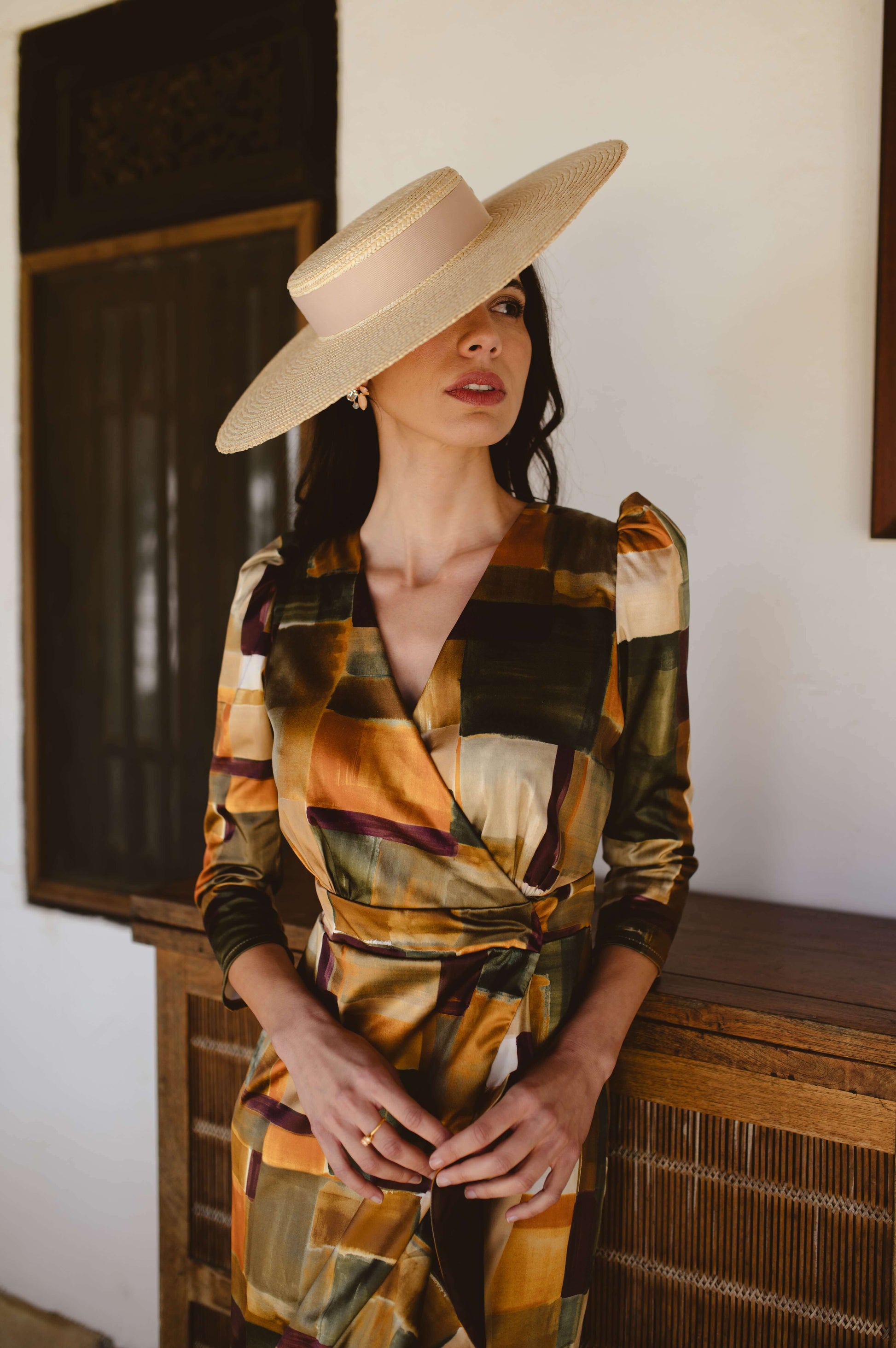 vestido estampadomidi para invitada de boda