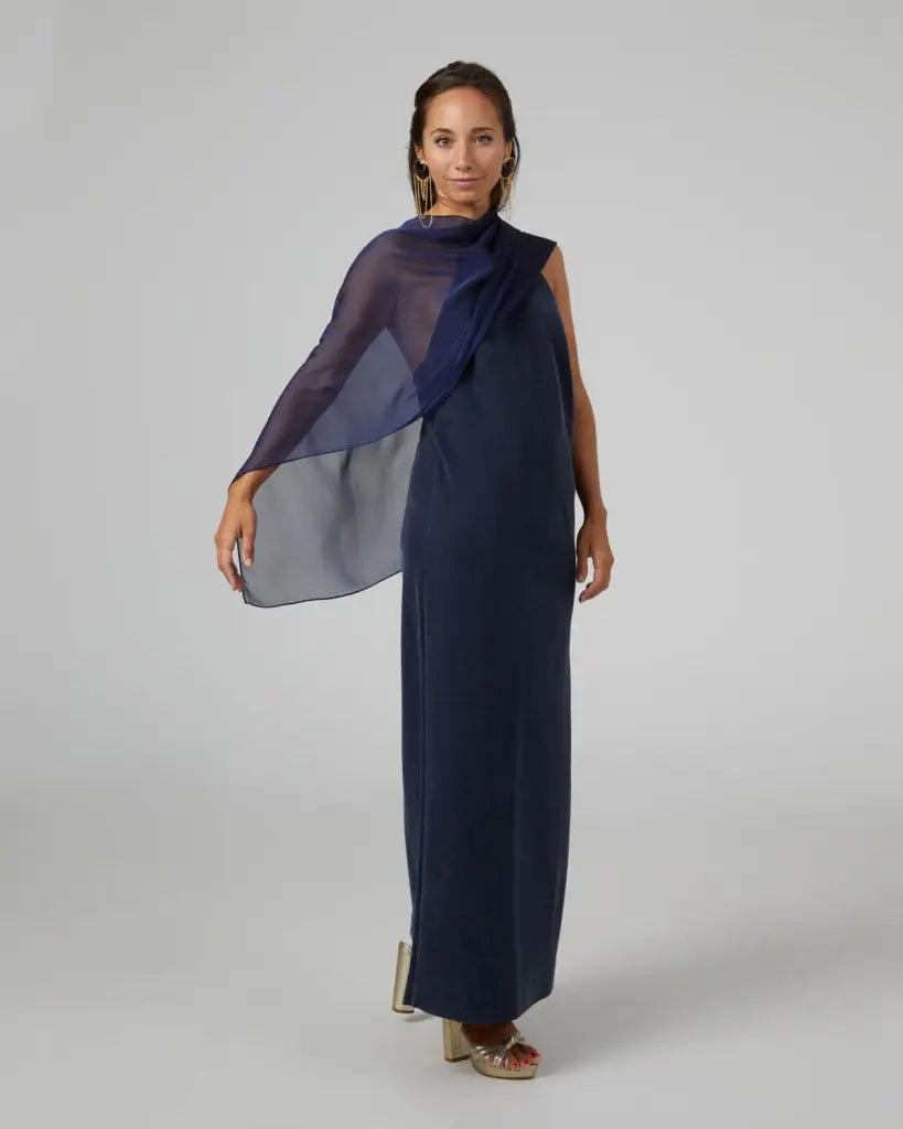 Panacea corta azul marina - capa para invitadas de boda