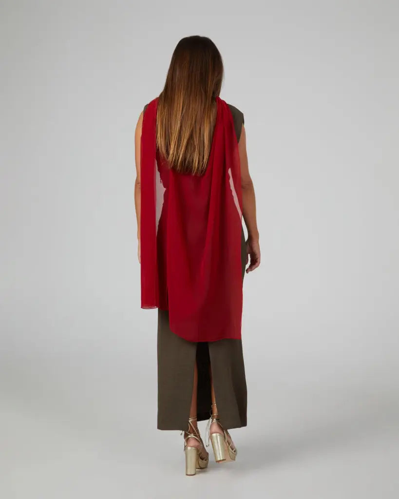 Panacea larga rojo - capa para invitadas de boda - ropa