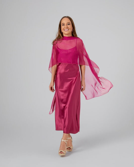 Capa larga invitada boda chal invitada buganvilla