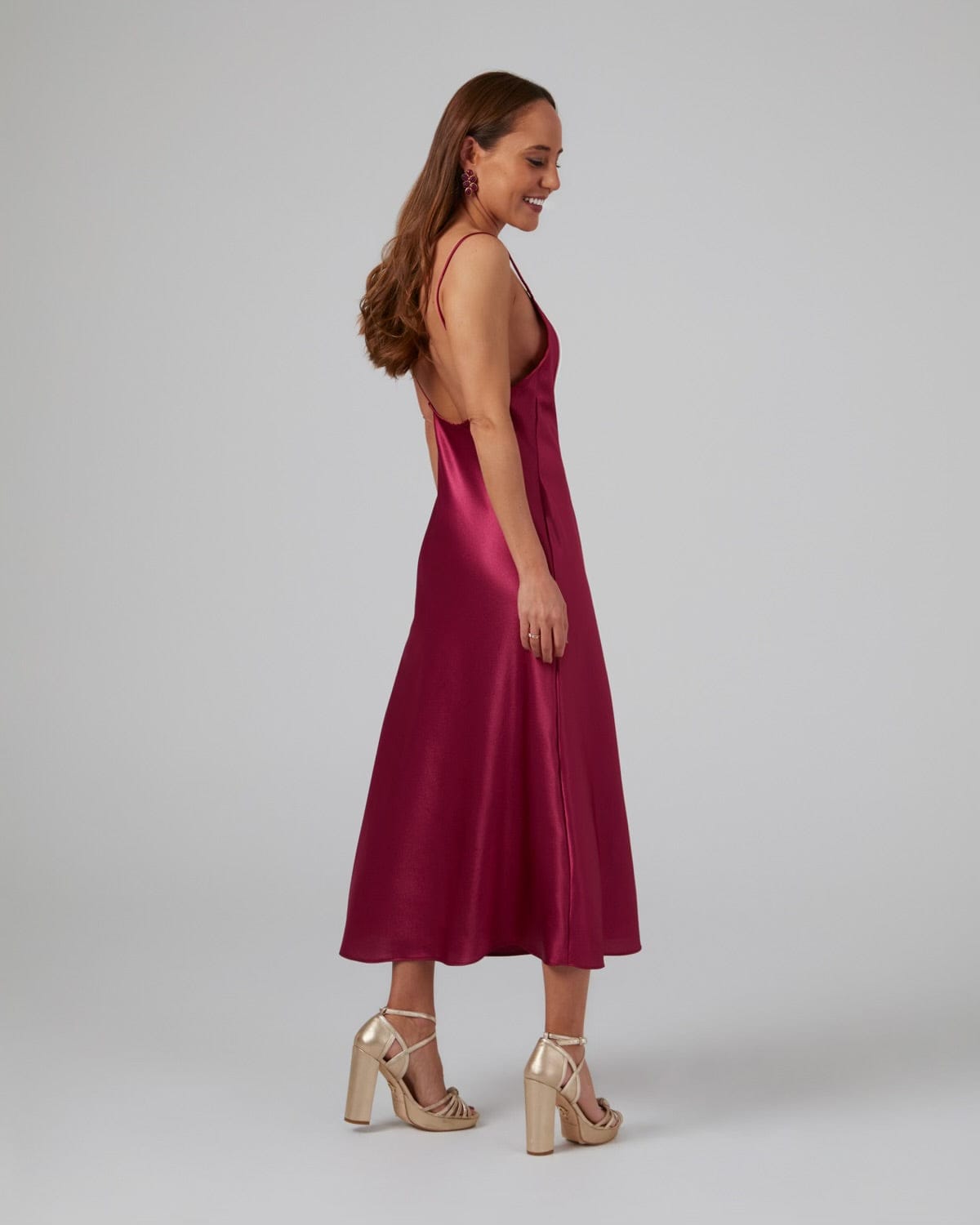 Vestido lencero midi buganvilla fiesta