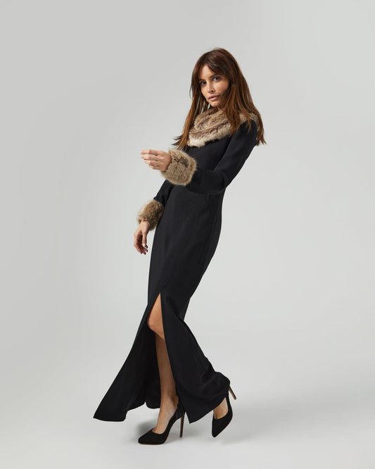 EOS Cuello de pelo marrón - Invitada boda capas_capicua