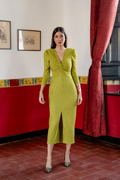 Vestido GALA verde pistacho