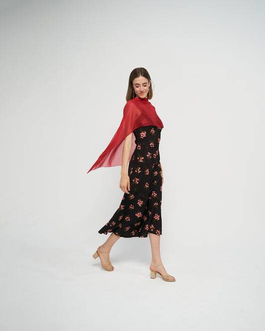 Capa rojo frambuesa corto - Capa invitada panacea