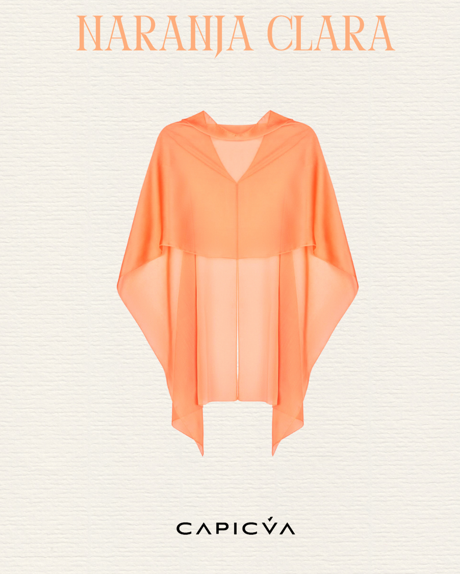 Capa naranja clara larga - Capa invitada