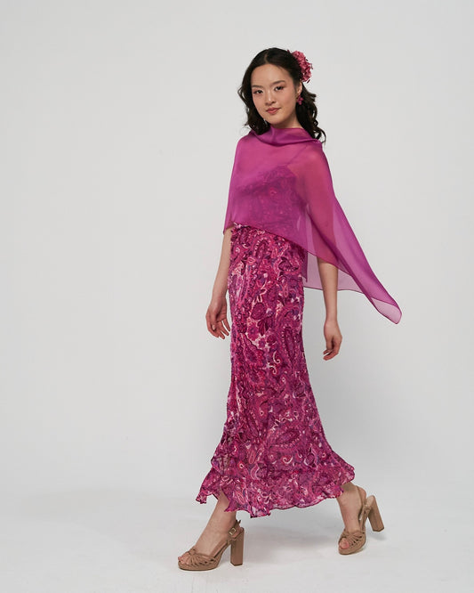 Capa rosa púrpura corta - Capa invitada