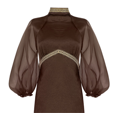 Mangas de organza MOCHA CHOCOLAT - Colección mocha mousse