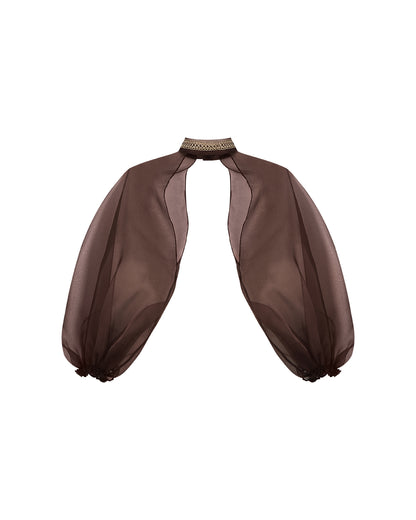 Mangas de organza MOCHA CHOCOLAT - Colección mocha mousse