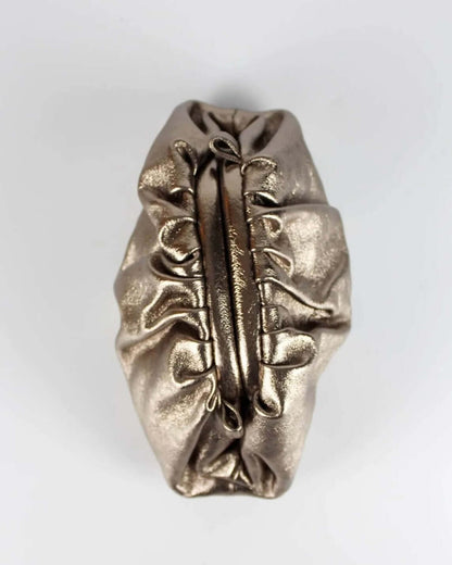 bolso de piel boda bronce
