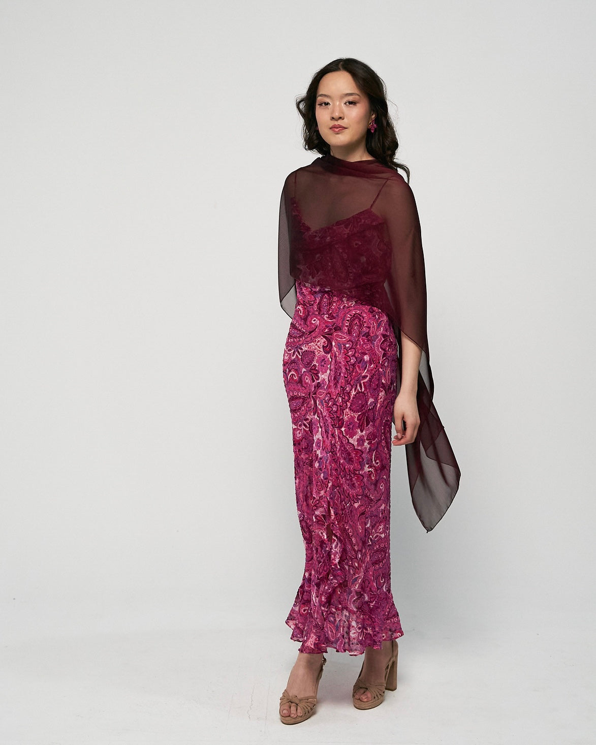 Capa boda color vino 