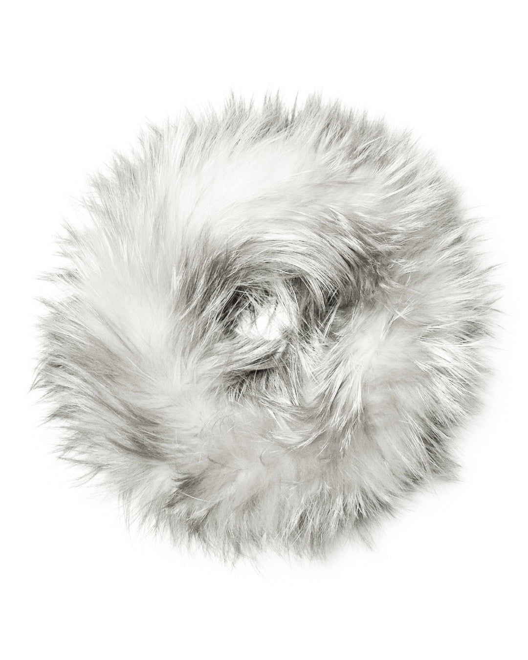 Cuello de piel blanco elástico