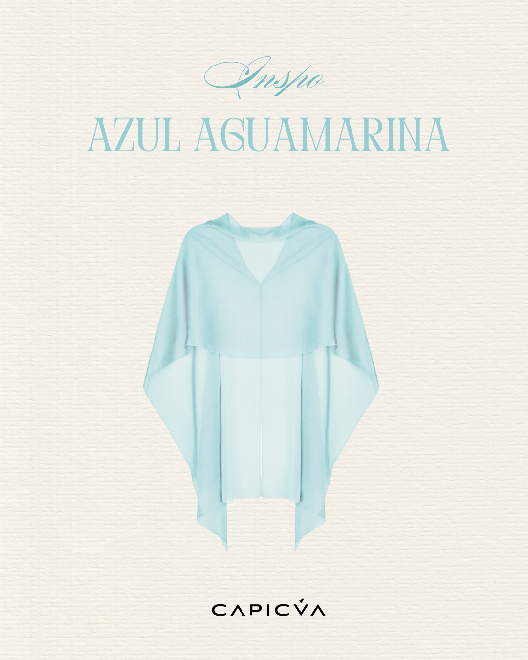 Capa azul aguamarina corta - Capa invitada