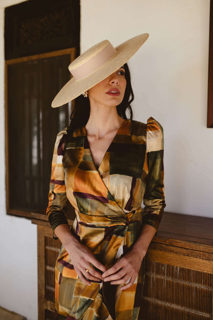 vestido estampadomidi para invitada de boda