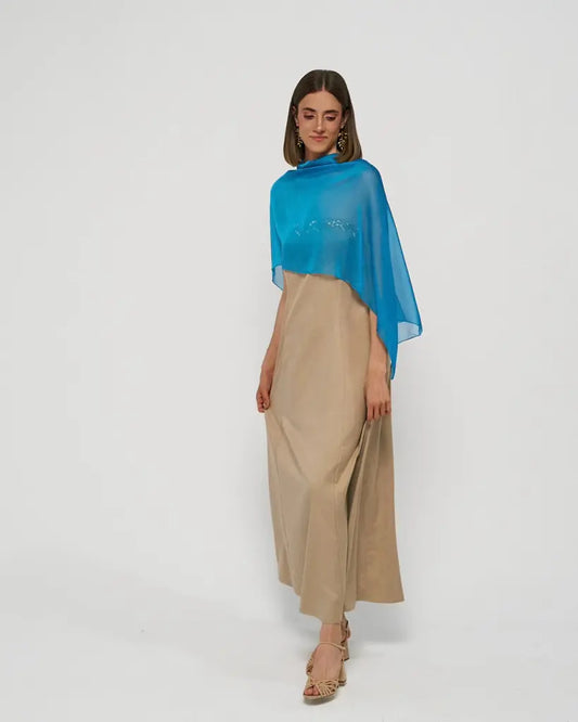 Capa azul capri corta - invitada