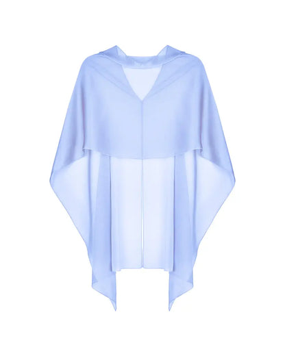 Capa azul celeste larga - invitada