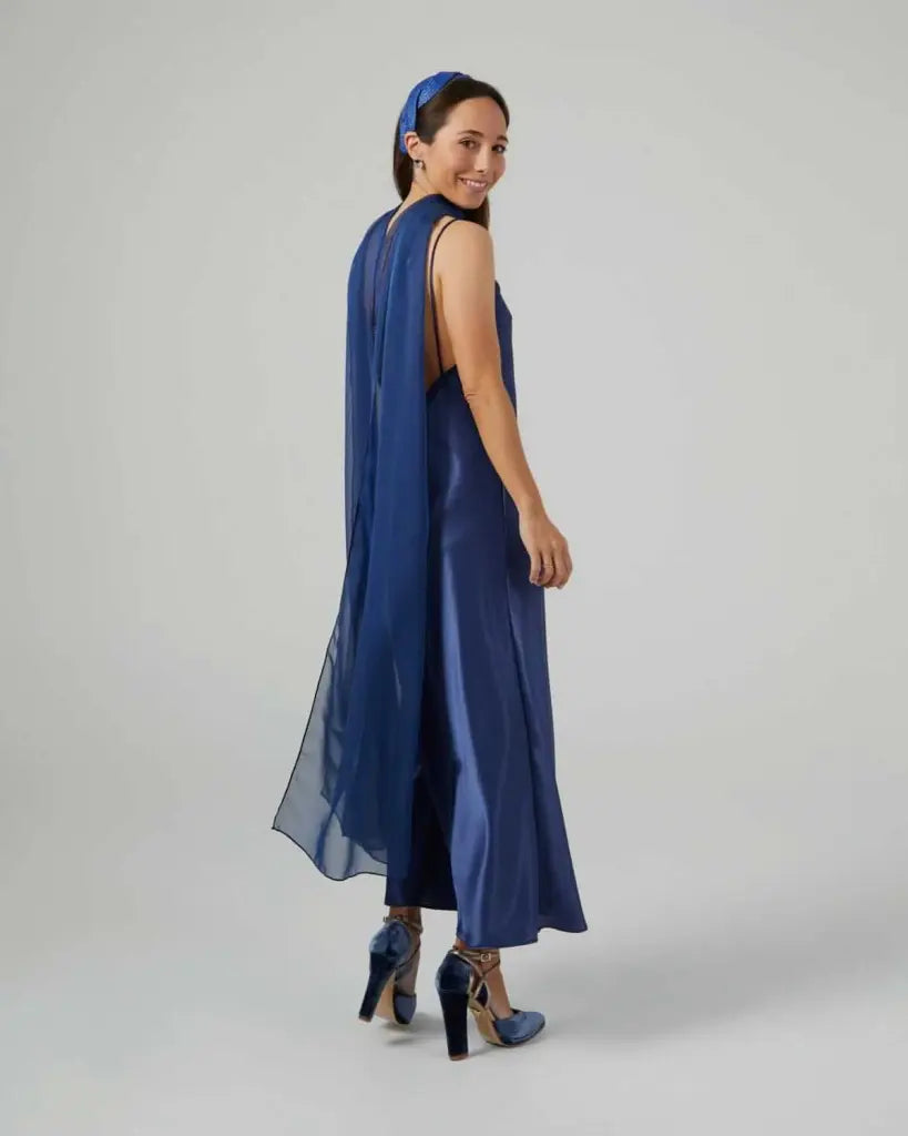 Capa azul marino midi - panacea - de invitada