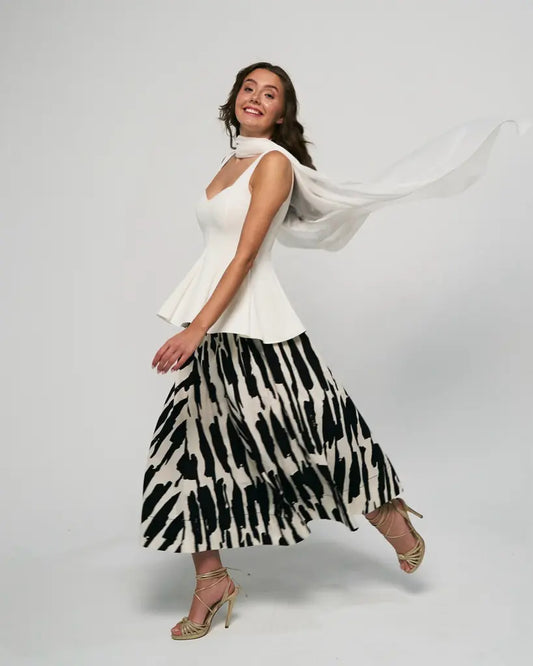 Capa blanca larga - panacea - de invitada