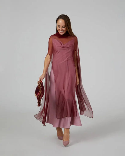 Capa invitada boda - tul - hera granate - ropa y accesorios