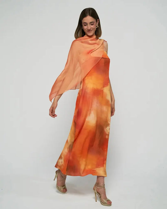 Capa naranja clara corta - invitada