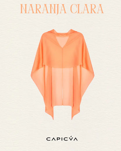 Capa naranja clara corta - invitada