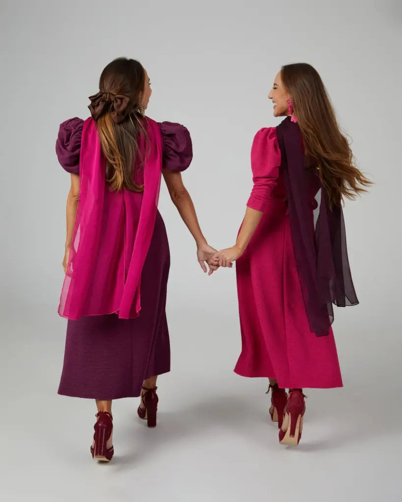 Capa panacea larga vino - invitada boda y fiesta - ropa