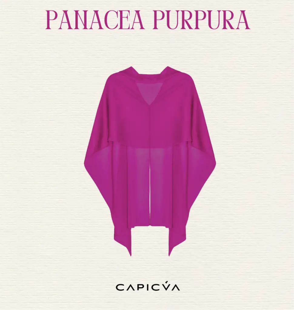 Capa rosa púrpura larga - invitada