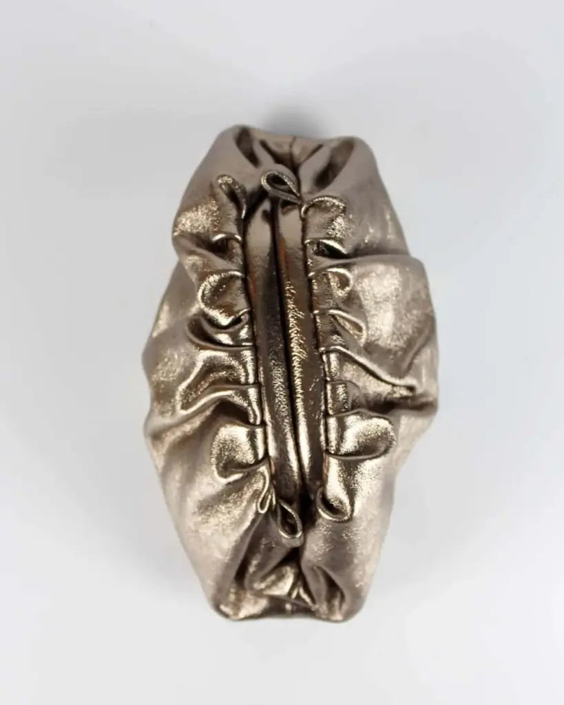 Clutch bronce - bolso de piel