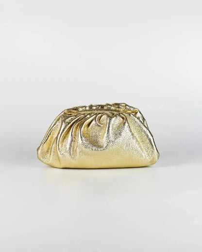 Clutch dorado - bolso de piel