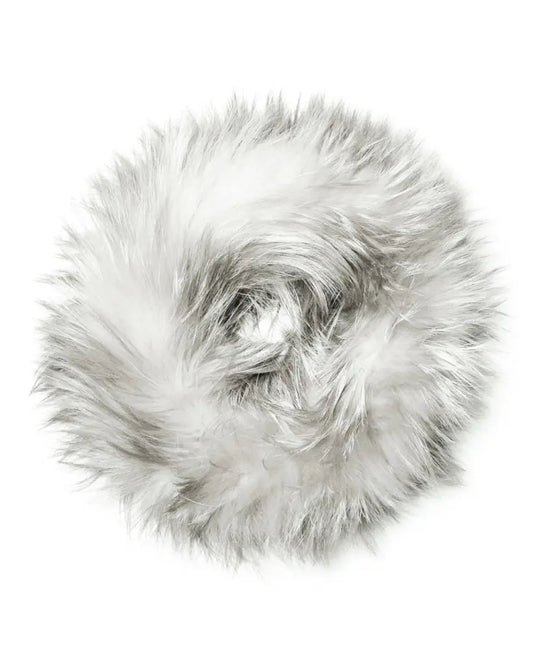 Cuello de piel blanco elástico