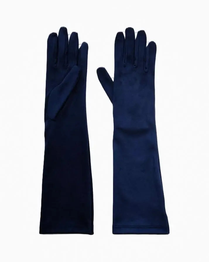 Guantes de antelina - invitada boda - azul noche - ropa