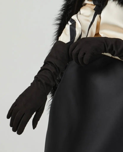 Guantes de antelina - invitada boda - negro - ropa