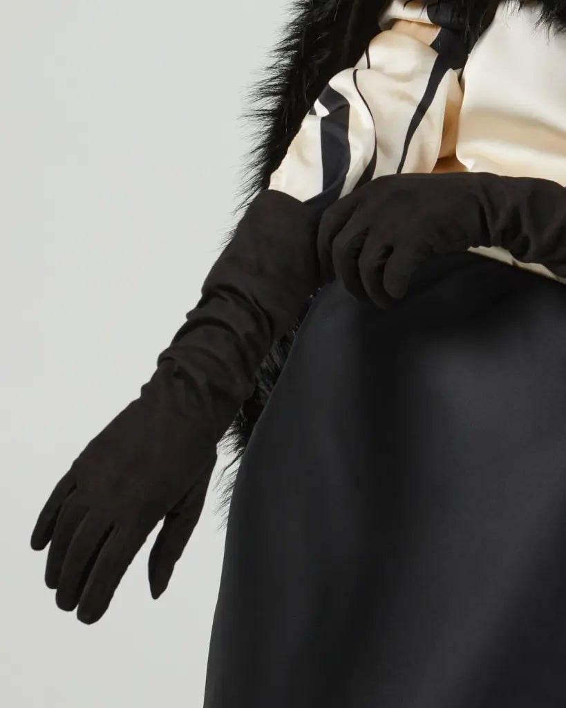 Guantes de antelina negros - invitada boda - ropa