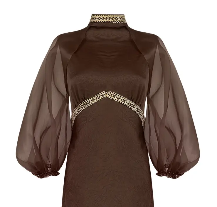 Mangas de organza mocha chocolat - colección mousse