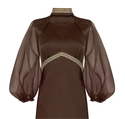 Mangas de organza mocha chocolat - colección mousse