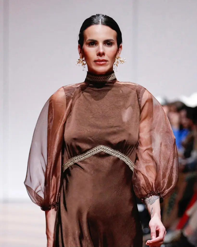 Mangas de organza mocha chocolat - colección mousse