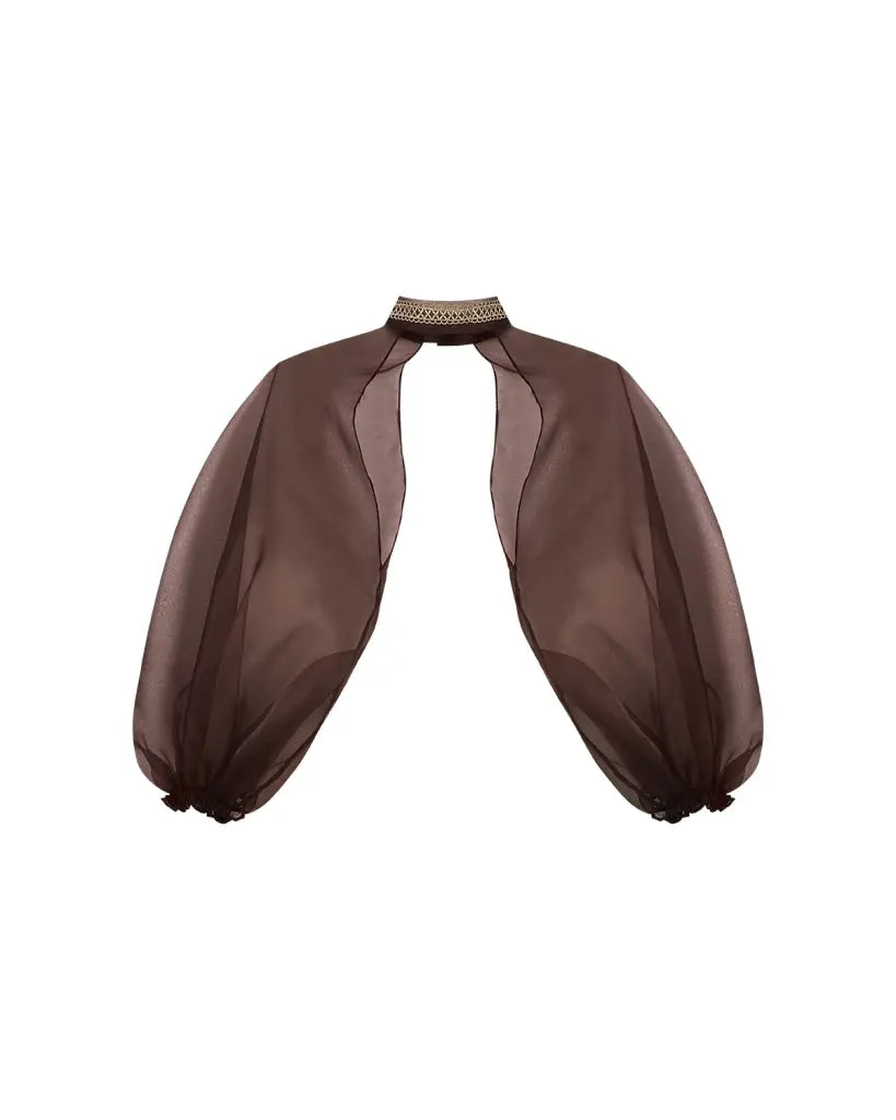 Mangas de organza mocha chocolat - colección mousse