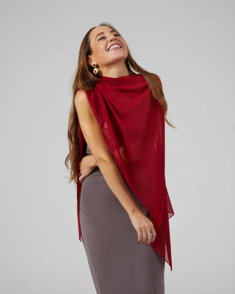 Panacea corta rojo - capa para invitadas de boda - ropa