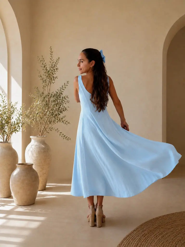 Vestido carolina - azul - de invitada