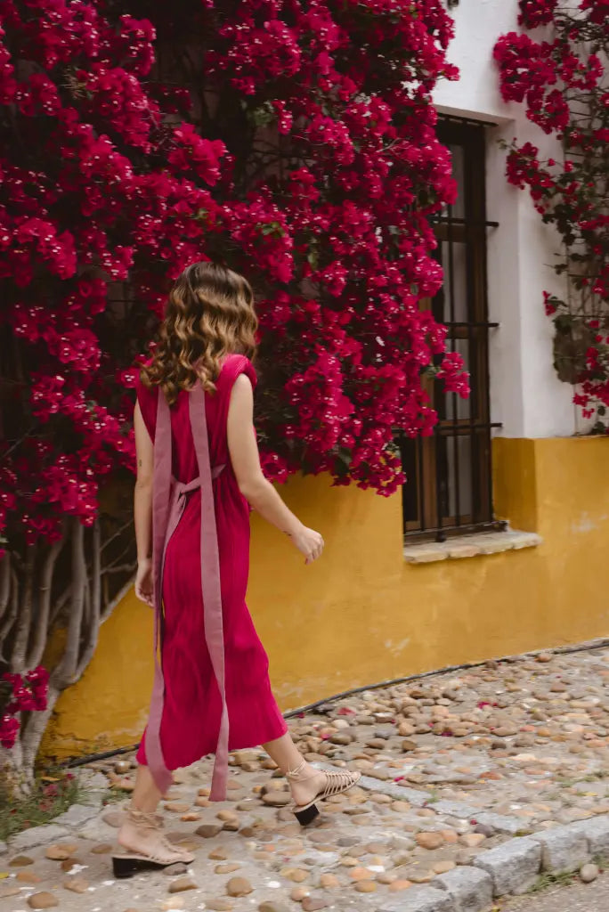 Vestido delphos magenta - ropa y accesorios