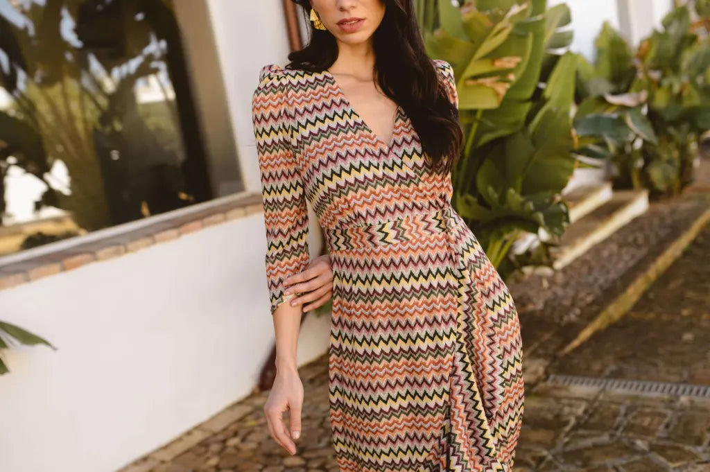 Vestido estampado olas - invitada perfecta - ropa