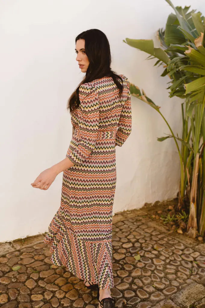 Vestido estampado olas - invitada perfecta - ropa