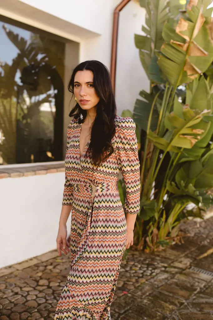 Vestido estampado olas - invitada perfecta - ropa