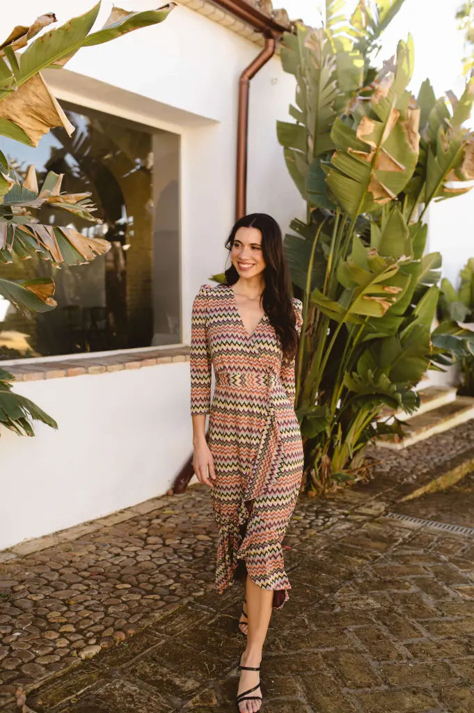 Vestido estampado olas - invitada perfecta - ropa