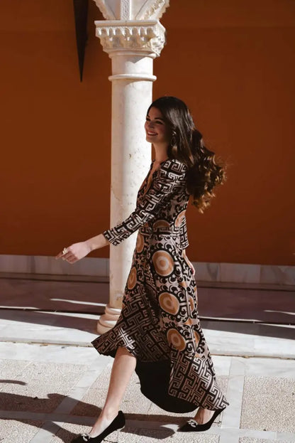 Vestido estampado soles - invitada perfecta - ropa