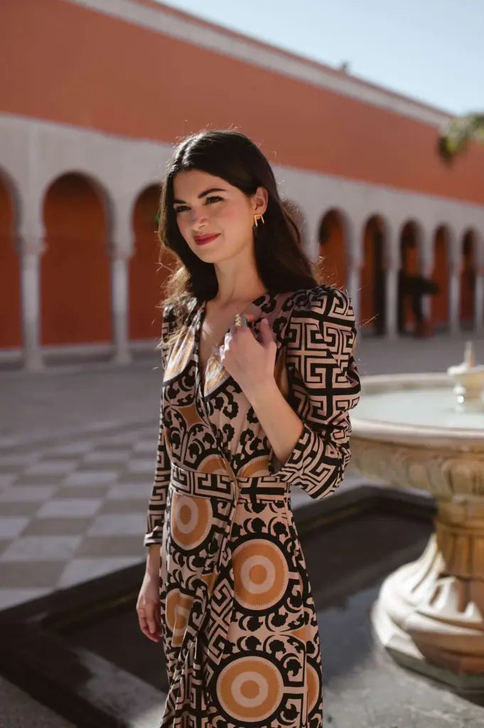 Vestido estampado soles - invitada perfecta - ropa