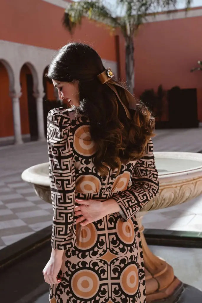 Vestido estampado soles - invitada perfecta - ropa