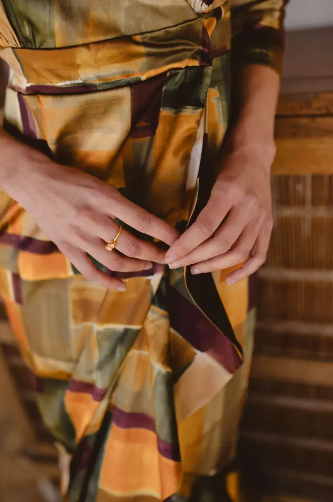 Vestido estampado tierra - invitada perfecta - ropa